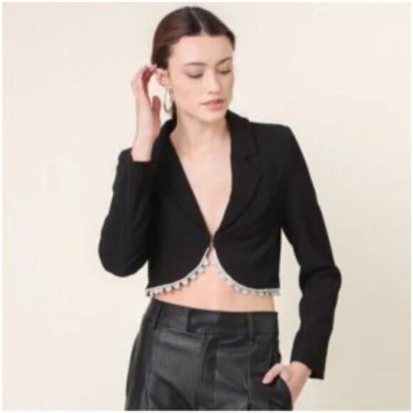 NWT Line & Dot Vaughn Cropped Blazer XS $157 - Picture 2 of 9